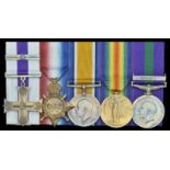 A Great War M.C. and Bar group of five awarded to Captain W. H. Blackburn, Royal Engineers