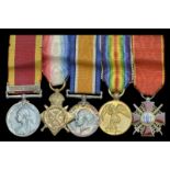 The mounted group of five miniature dress medals worn by Commander S. E. Holder, Royal Navy China