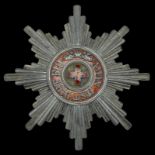 Russia, Order of St. Anne, breast star, 86mm., silver, silver-gilt and enamel, with ‘84’ silver mark