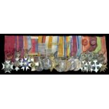 A mounted group of fifteen miniature dress medals attributed to General Sir Ivo Lucius Beresford
