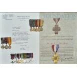 The mounted British miniature dress medals worn by Major N. C. “Nick” Knilans, D.S.O., D.F.C.,