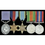 A fine Second World War D.F.M. group of five awarded to Squadron Leader C. J. Farmery, Royal Air