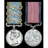Pair: Private T. Stephenson, 2nd Dragoons Crimea 1854-56, 3 clasps, Balaklava, Inkermann, Sebastopol