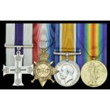 A Great War M.C. group of four awarded to Lieutenant J. A. Rawlings, Royal Field Artillery, late