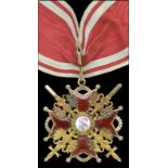 Russia, Order of St. Stanislaus, 2nd Class neck badge with swords, by Eduard, St. Petersburg, 46 x