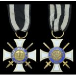 Germany, Prussia, Order of the Crown, 2nd type, 3rd Class breast badge with swords, 40 x 40mm.,