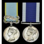 Pair: Chief Boatswain’s Mate D. Edwards, Royal Navy Crimea 1854-56, 1 clasp, Sebastopol (A.B.),