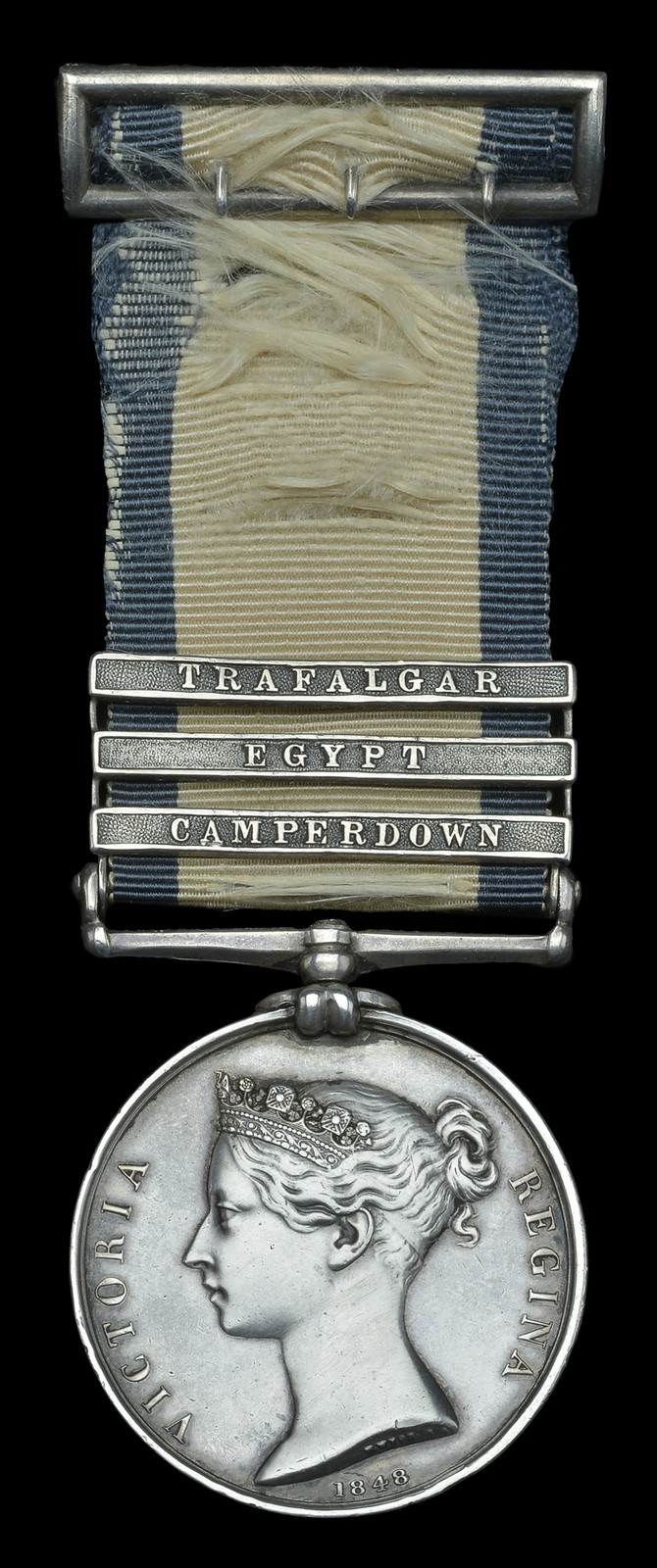 The Naval General Service Medal with three clasps awarded to Ordinary Seaman Alexander Burns, R.