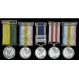 A superb group of five medals awarded to Colonel Michael Dawes, Bengal Artillery Ghuznee 1839 (1st