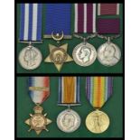 Family group: Four: Colour Serjeant G. G. Harfield, Yorkshire Regiment Egypt and Sudan 1882-89,