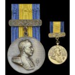 Manila Bay (Dewey) Medal (2), reverse inscribed, ‘U.S.S. Olympia’, edge very crudely engraved, ‘J.