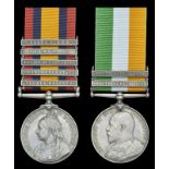 Pair: Private L. Cocker, Lancashire Fusiliers Queen’s South Africa 1899-1902, 5 clasps, Tugela