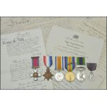 A Great War Salonika D.S.O. group of five awarded to Lieutenant-Colonel F. J. Garland, Royal Army