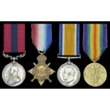 A Great War D.C.M. group of four awarded to Lieutenant H. E. Bushell, Royal Garrison Artillery