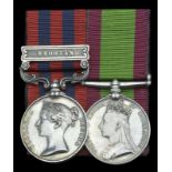 Pair: Captain W. J. Heaviside, Royal Engineers India General Service 1854-95, 1 clasp, Bhootan (