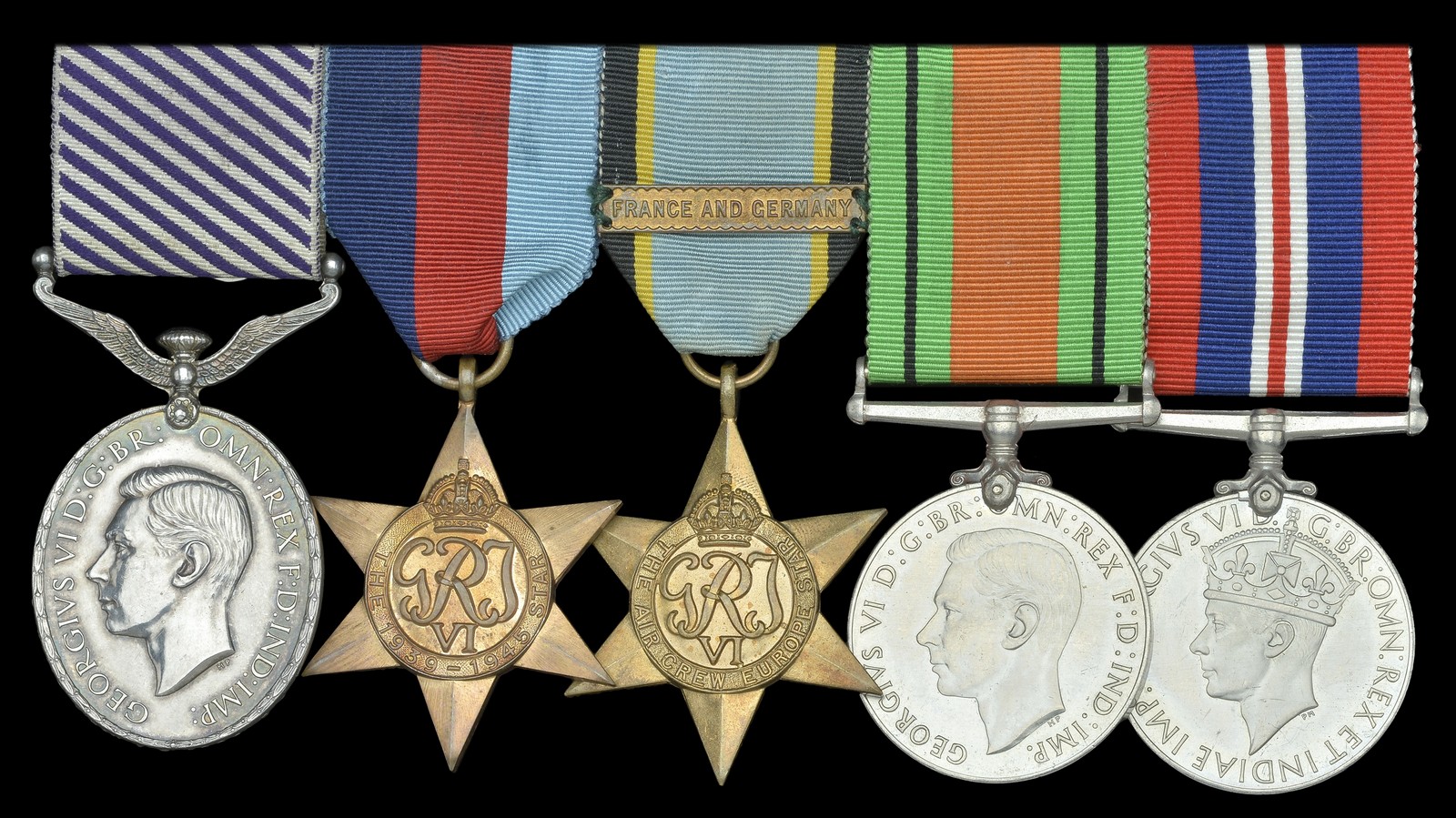 A fine Second World War D.F.M. group of five awarded to Warrant Officer F. S. Eggo, Royal Air Force,