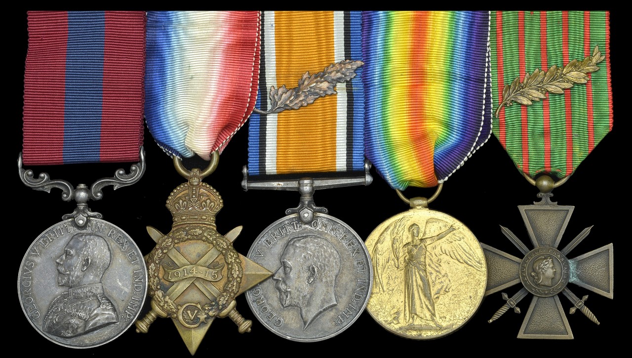 A Great War D.C.M. group of five awarded to Lieutenant J. Maxwell, 2nd Canadian Infantry