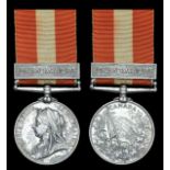 Canada General Service 1866-70, 1 clasp, Fenian Raid 1866 (129 Pte. G. Pitchford, 1/R.B.) engraved