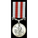 The Indian Mutiny Medal awarded to Private John Bannister, 32nd Light Infantry, who was among