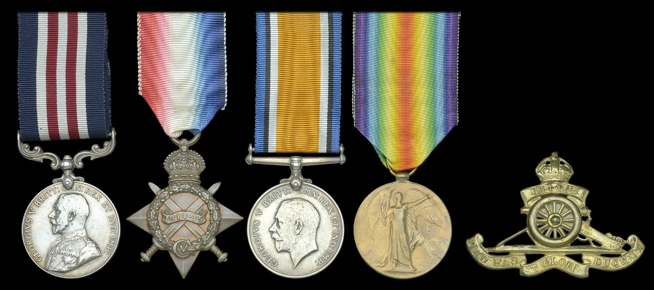 A Great War ‘Western Front’ M.M. group of four awarded to Acting Bombardier A. Wilson, 161st