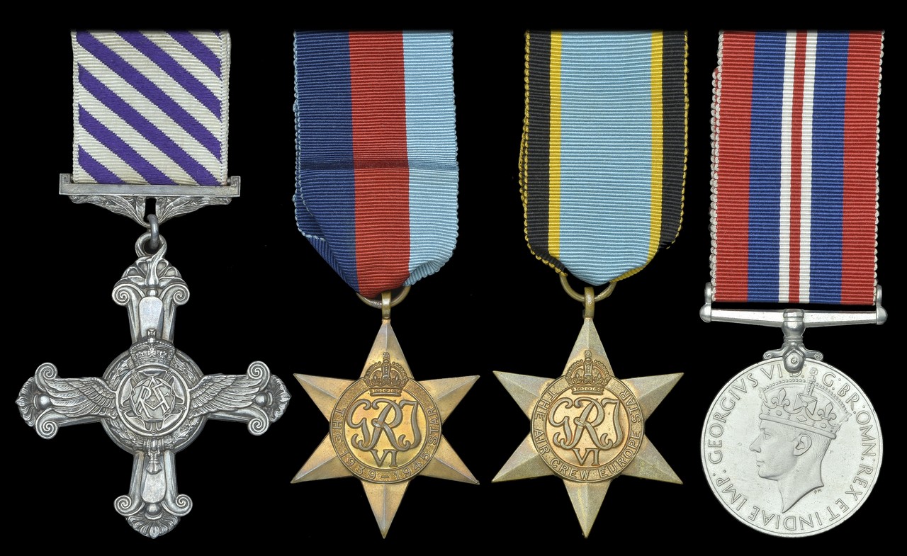 A Second World War D.F.C. group of four attributed to Pilot Officer D. W. McConnell, Royal Air Force
