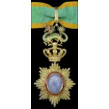 France Colonial, Order of the Dragon of Annam, Commander’s neck badge, silver-gilt and enamel,