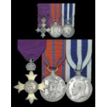 A rare Great War O.B.E., Edward VII K.P.M. group of three awarded to Captain E. M. Showers, Chief