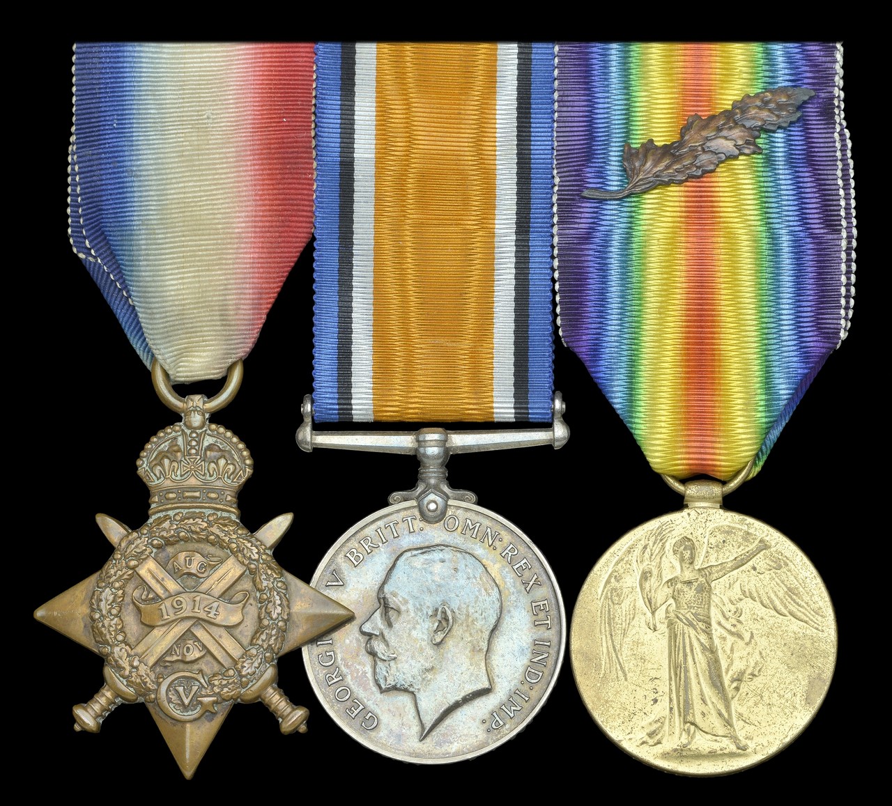 Three: Serjeant F. Kearley, Oxfordshire & Buckinghamshire Light Infantry 1914 Star (6851 Pte., 2/