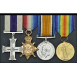 A rare Great War Palestine operations M.C. group of four awarded to Lieutenant L. L. Blake, Royal