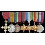 A Second World War O.B.E. group of seven awarded to Chief Engineer Officer C. W. Clark, Merchant
