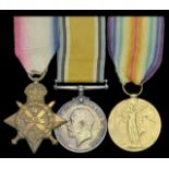 Three: Private W. Pressland, 1/1st Battalion Hertfordshire Regiment 1914 Star (292 Pte., 1/1