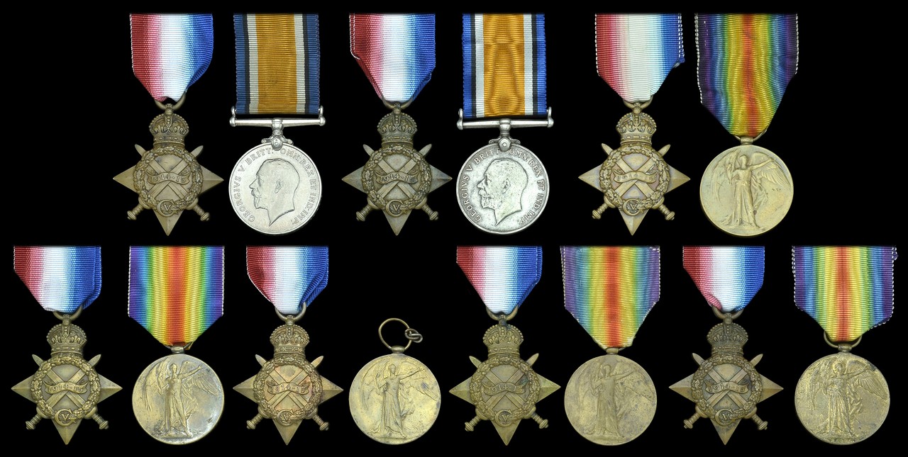 1914-15 Star / British War Medal pairs (2) (No. 2816 Sowar Hazir Amir Khan, 10/Lncrs.; No. 1629