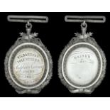 Kilbarchan Volunteers Prize Medal, oval with foliate border, approx. 79 x 55mm., silver, obverse