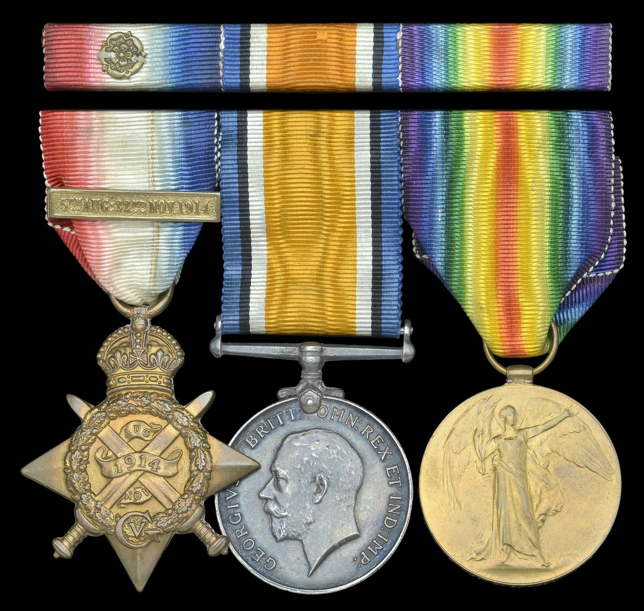 Three: Serjeant E. A. Wall, Royal Field Artillery 1914 Star, with copy ‘slip-on clasp (50822 Cpl.,