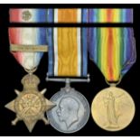 Three: Serjeant E. A. Wall, Royal Field Artillery 1914 Star, with copy ‘slip-on clasp (50822 Cpl.,