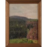 Gemälde Nelson Gray Kinsley 1863 Canton - 1945 Kronberg "Herbstlicher Taunus" verso mit dem