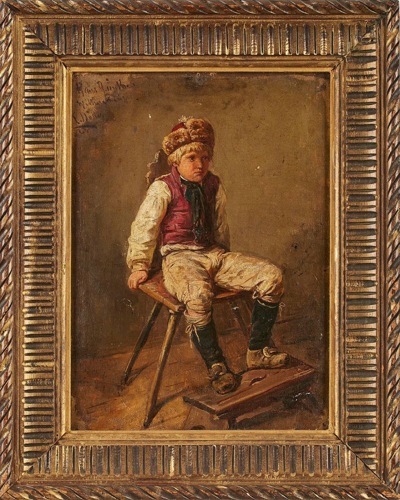 Gemälde Carl Böker 1836 Barmen - 1905 Barmen Genremaler in Düsseldorf, Schüler der Düsseldorfer