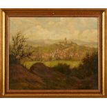 Gemälde Karl Luckhardt "Blick auf Königstein mit der Burg" u. re. sign. K. Luckhardt Öl/Lwd., 43 x