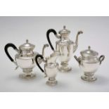 4-tlg. Kaffee-/ Tee-Service, Empire-Stil,Paris um 1900 950er Silber. Beschau Frankreich,