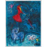 Farblithographie Marc Chagall1887 Witebsk - 1985 Saint-Paul-de Vence "Blatt No. 4 aus: Le Cirque"