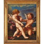 Gemälde Kopie v. Guido Reni"Amor und Cupido" verso dat. 1832 Öl/Lwd., 95 x 75,5 cm