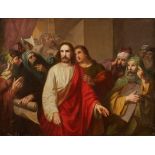 Gemälde Andreas Leimgrub1817 Würzburg - 1890 "Christus mit seinen Jüngern" Öl/Lwd., 90 x 120 cm