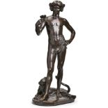 Bronze Antonin Jean Paul Carlès(1851 Gimont - 1919 Paris) "Bacchus", Ende 19. Jh. Dunkel