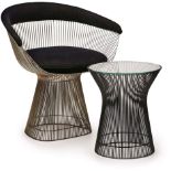 "Dining chair" und Beistelltisch, EntwurfWarren Platner 1962, Ausführung Knoll International, New