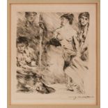 Radierung Lovis Corinth1858 Tapiau - 1925 Zandvoort "Im Harem" 1914 u. re. sign. Louis Corinth 21