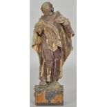 Figur eines Heiligen (Hl. Simon?), Oberlausitz/Böhmen,Umkreis Kloster Marienstern, um 1660