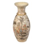 A Japanese pottery Satsuma-style vase , early 20th century  A Japanese pottery Satsuma-style vase  ,