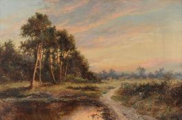 Daniel Sherrin (1868-1940) - Heathland scene Oil on canvas Signed   D. Sherrin   lower right 52 x 75