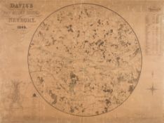 Cornelius Butter Davis (fl.1845-55) - Davis's Ten Miles Round Newbury, Large circular map with inset