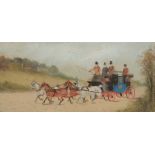 Philip Rideout (1860-1920) - Hunting and coaching scenes A set of seven, oil on board Each 10 x 22